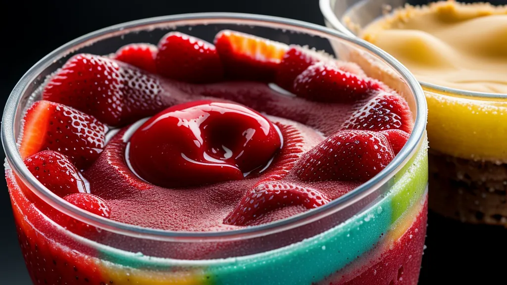 Etiqueta resistente a la humedad en vasito de postre refrigerado
