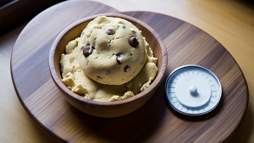Báscula digital marcando 170 gramos de masa para galletas estilo New York, el peso clave para calcular costos en un curso de repostería