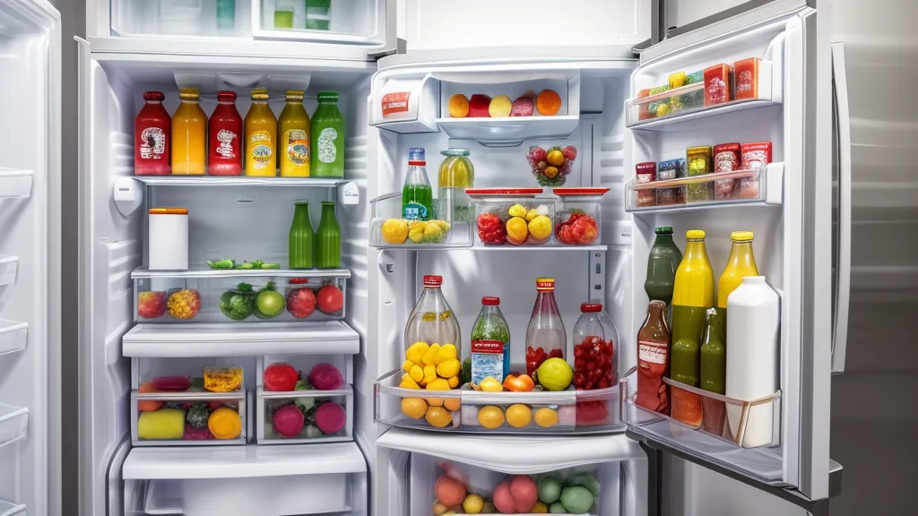 Contenedores de masa para galletas estilo New York etiquetados y organizados dentro de un refrigerador casero de un negocio de repostería