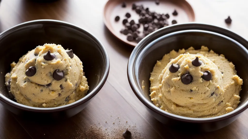 Bola de masa de galleta de 170 gramos en una báscula digital de cocina