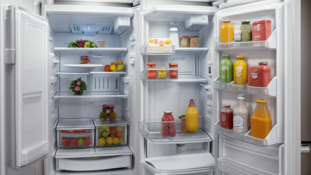 Bolas de masa de galleta enfriándose en un refrigerador pequeño de departamento