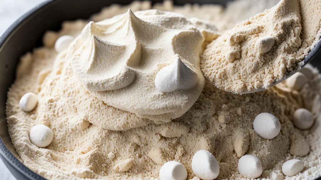 Harina de fuerza con 12 por ciento de proteína esencial para la estructura de galletas.