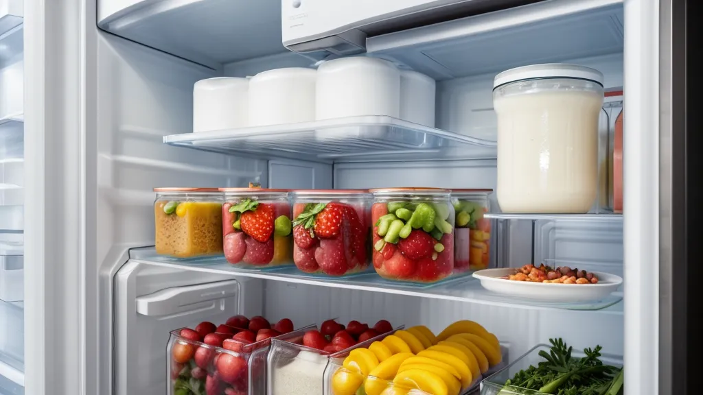 Refrigerador casero con varios postres en vaso acomodados, mostrando la logística real de un emprendimiento femenino de repostería en casa.